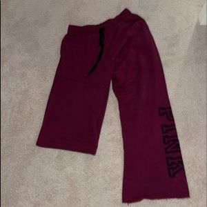 Pink Victoria Secret Bootcut Sweatpants